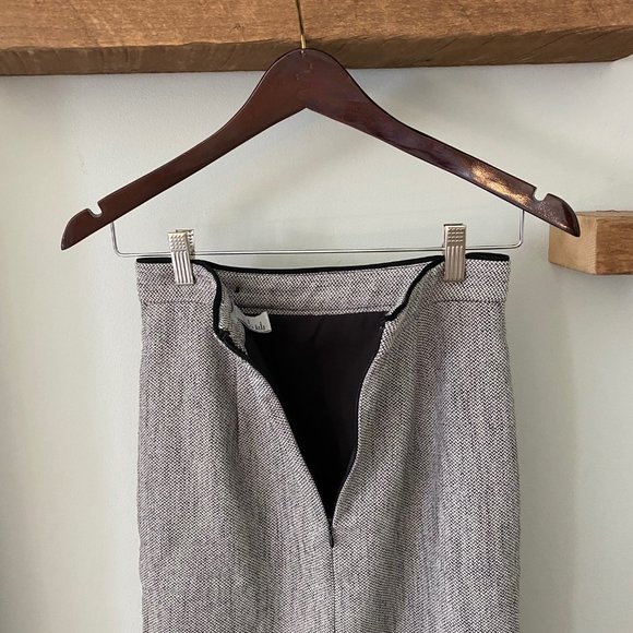 H&M Tweed Career Skirt Contemporary Modern Fitted Midi Length Size 2 - Picture 7 of 8